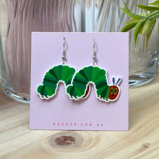 Hungry Caterpillar Dangle Earrings