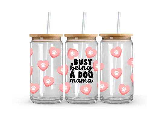 Dog Mama Glass Can Cup - 473ml