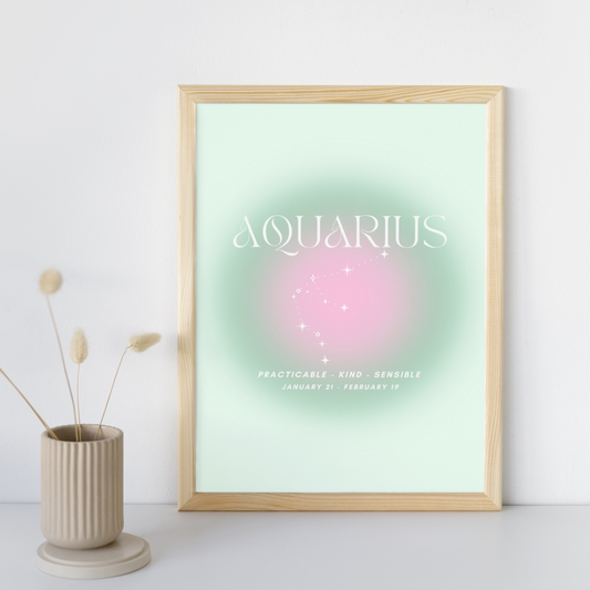 Aquarius - A3 Zodiac Print