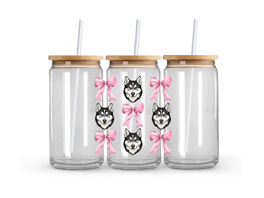 Husky & Bow - Glass Can Cup - 473ml