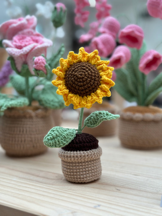 Single Sunflower Amigurumi