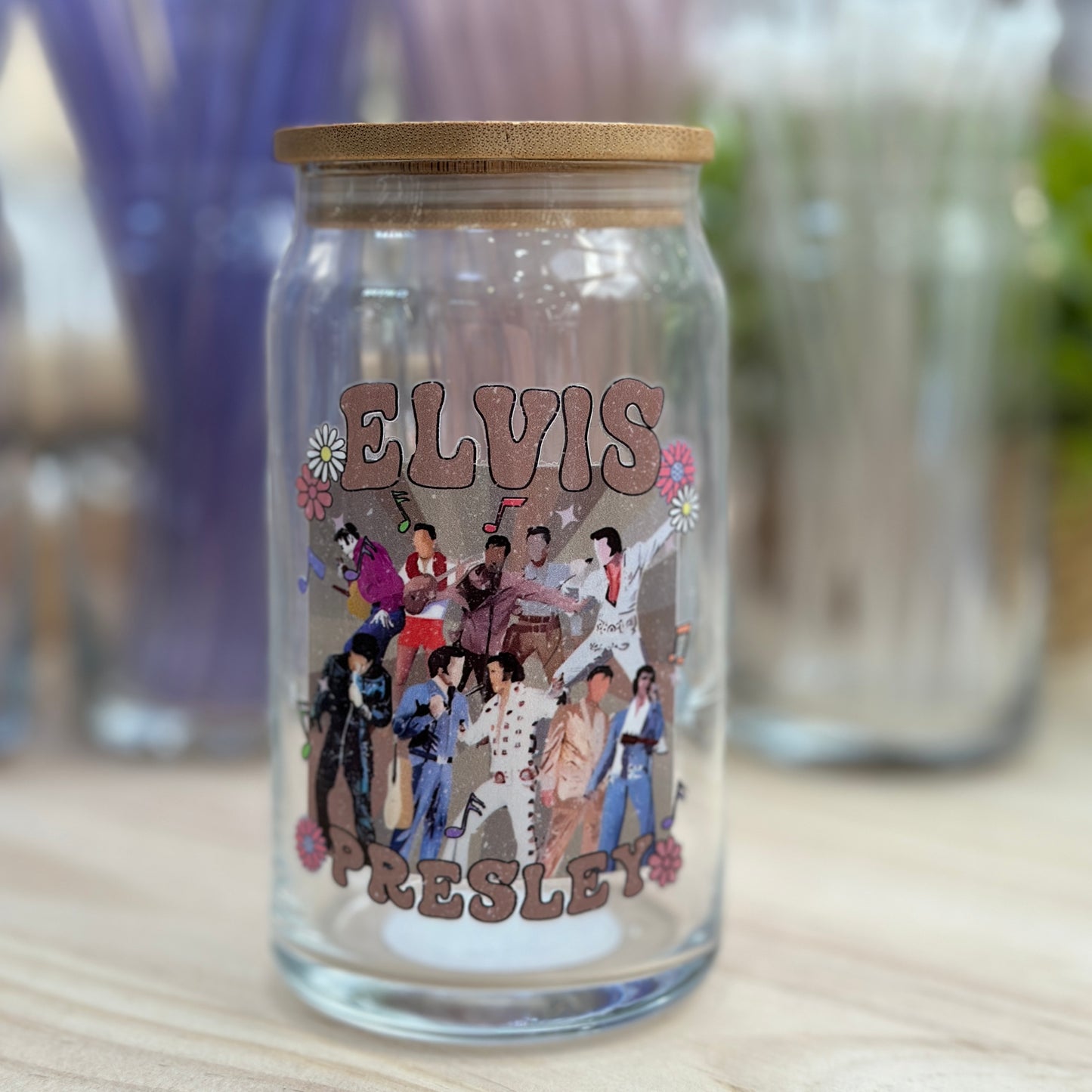 Elvis Presley Glass Can Cup - 473ml