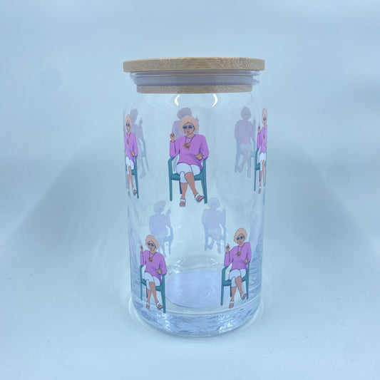 Kath & Kim Inspired - Kath Glass Can Cup - 473ml