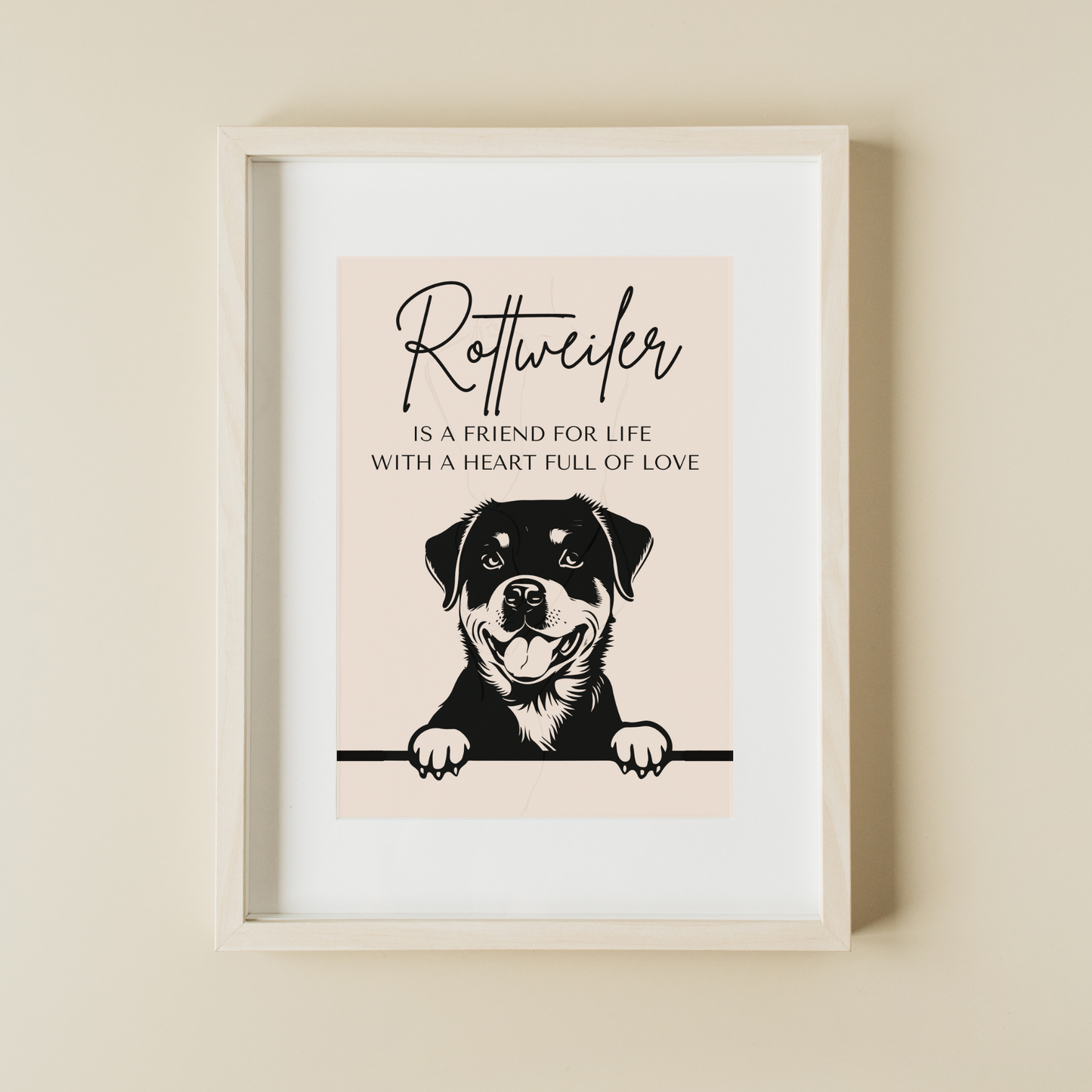 Dog 'Friend for Life'- A5 Print - Various Breeds