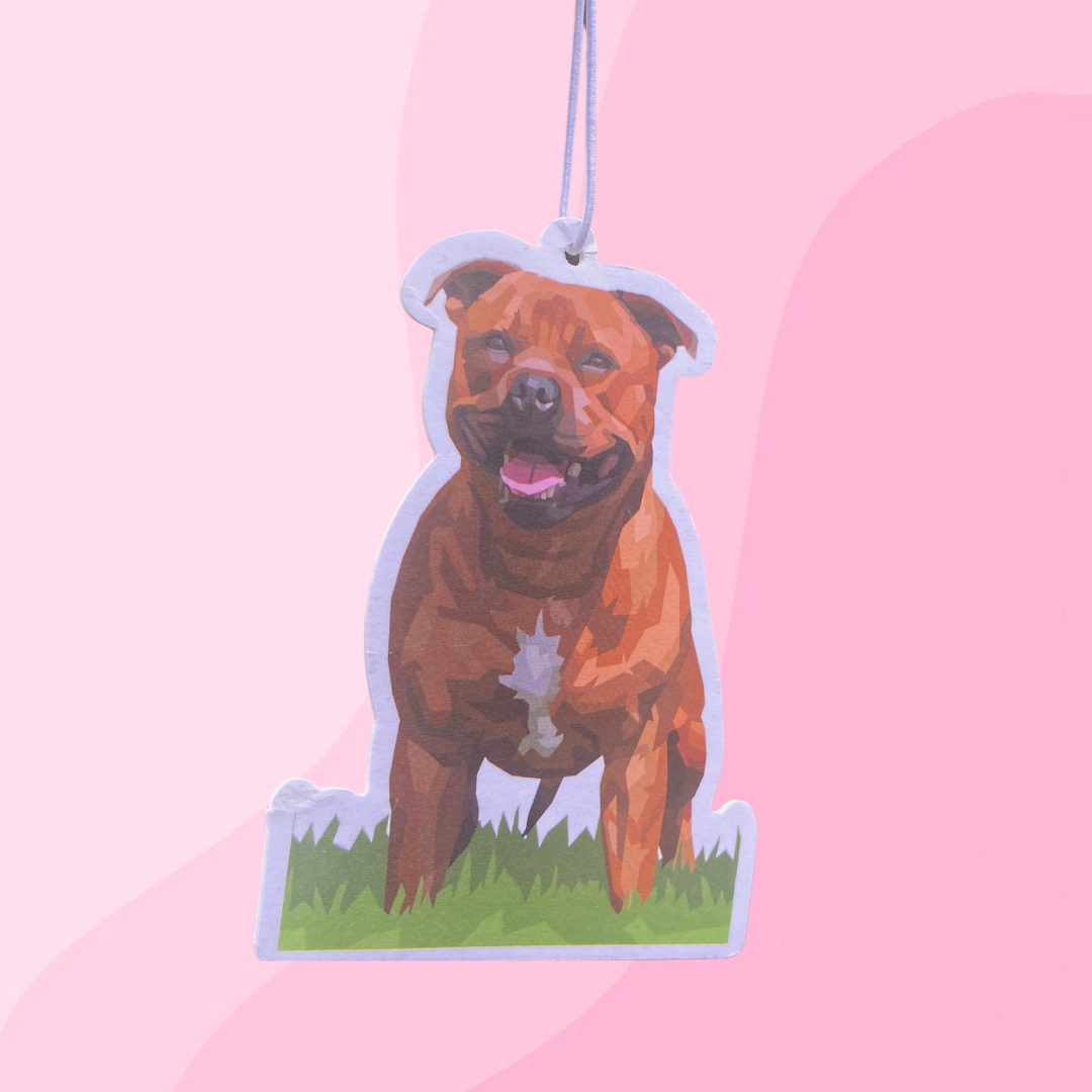 Brown Staffy Air Freshener