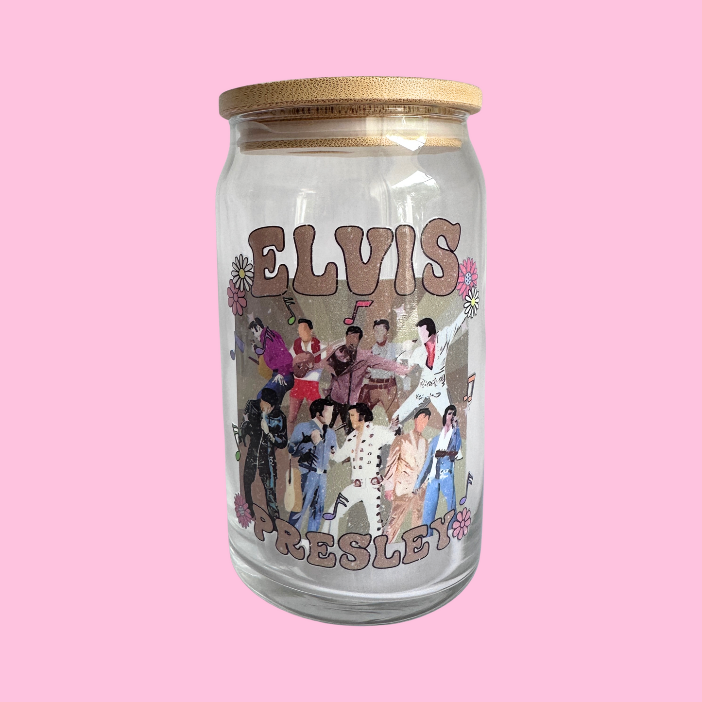 Elvis Presley Glass Can Cup - 473ml