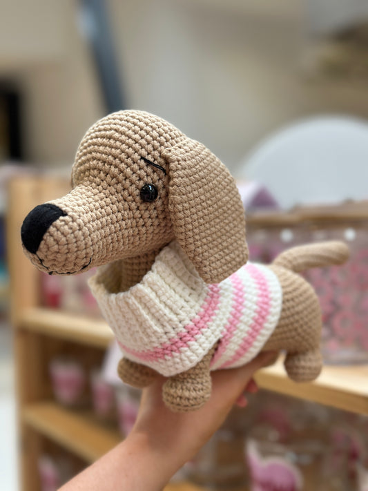 Dachshund Amigurumi - Pink or Blue