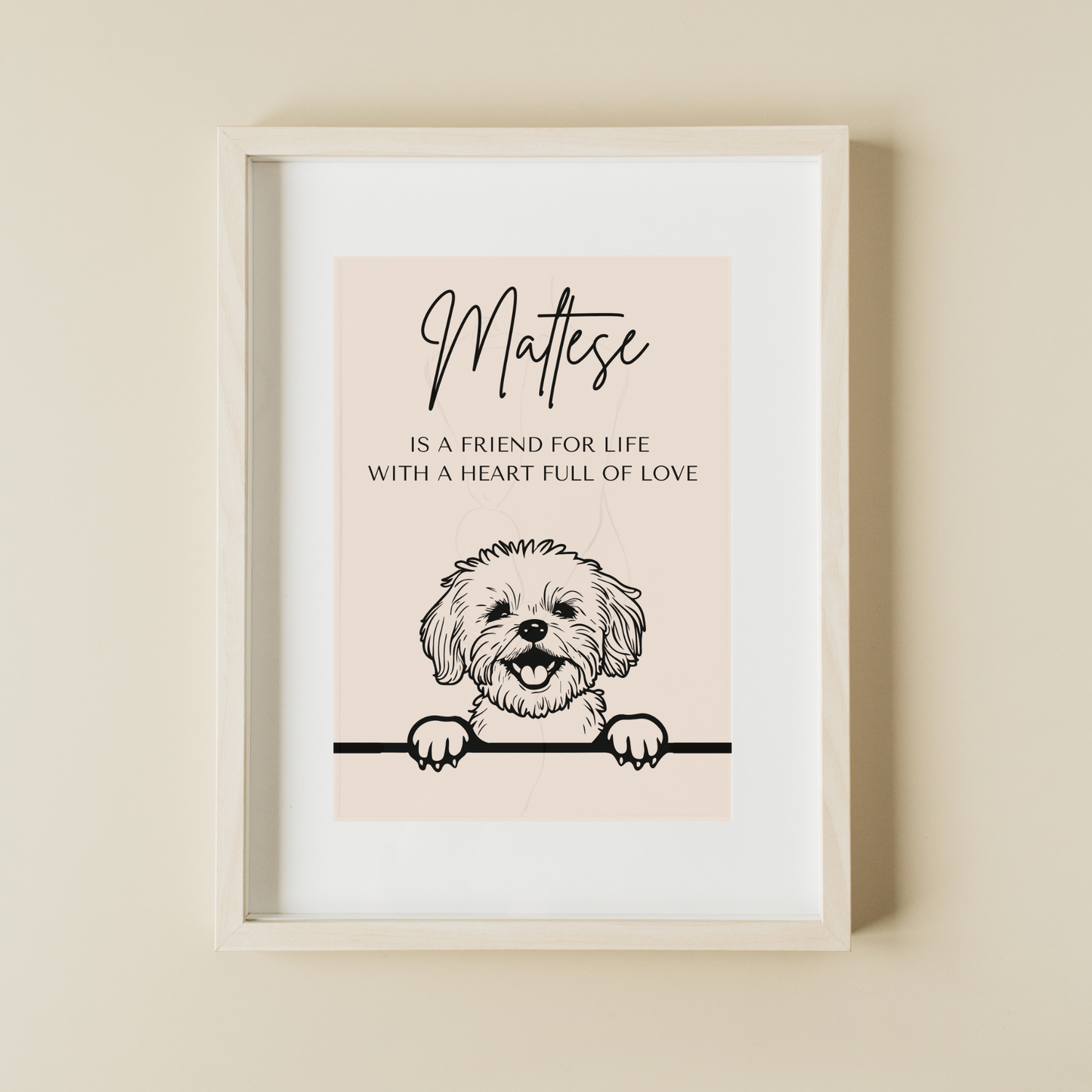 Dog 'Friend for Life'- A5 Print - Various Breeds