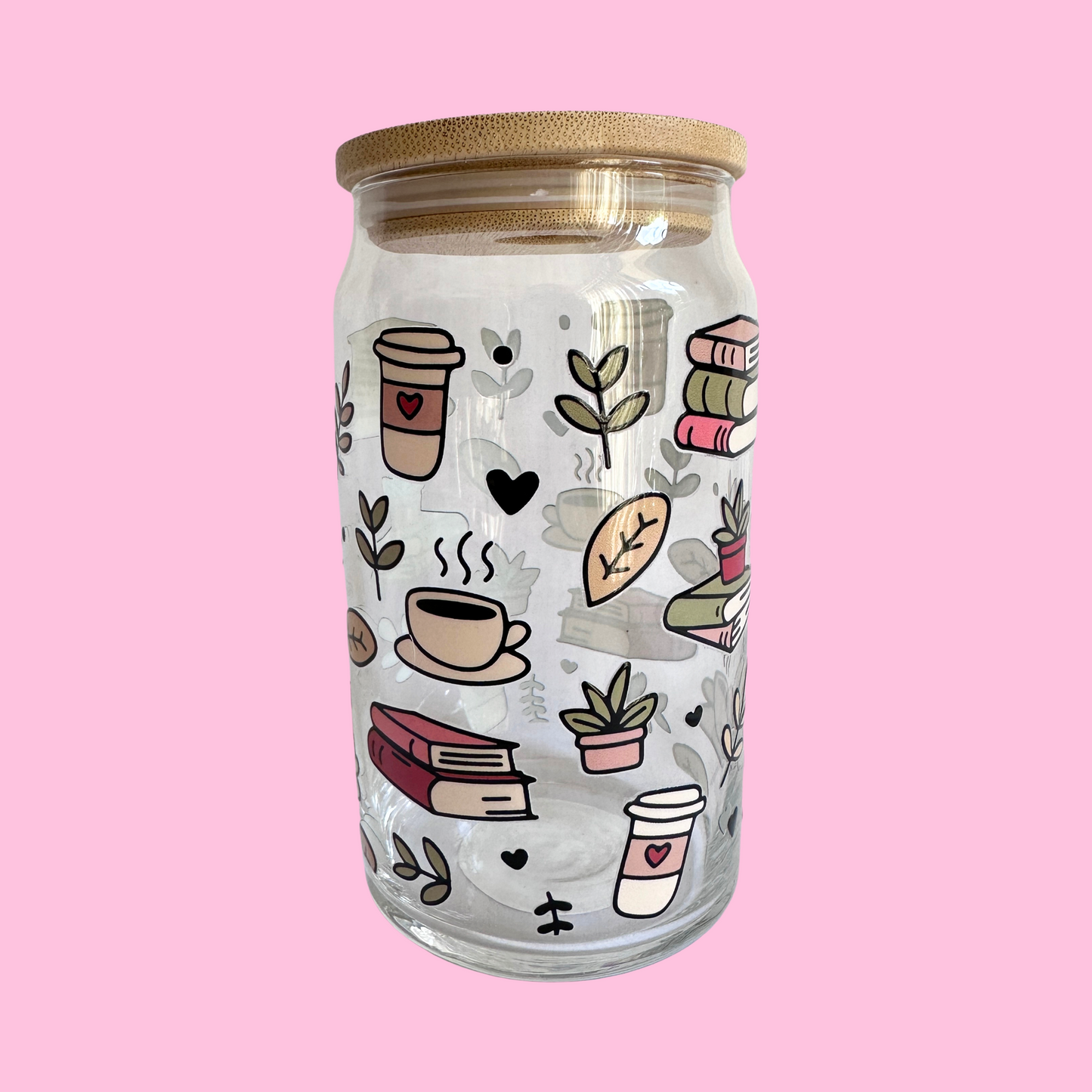 Cosy Books Glass Can Cup - 473ml