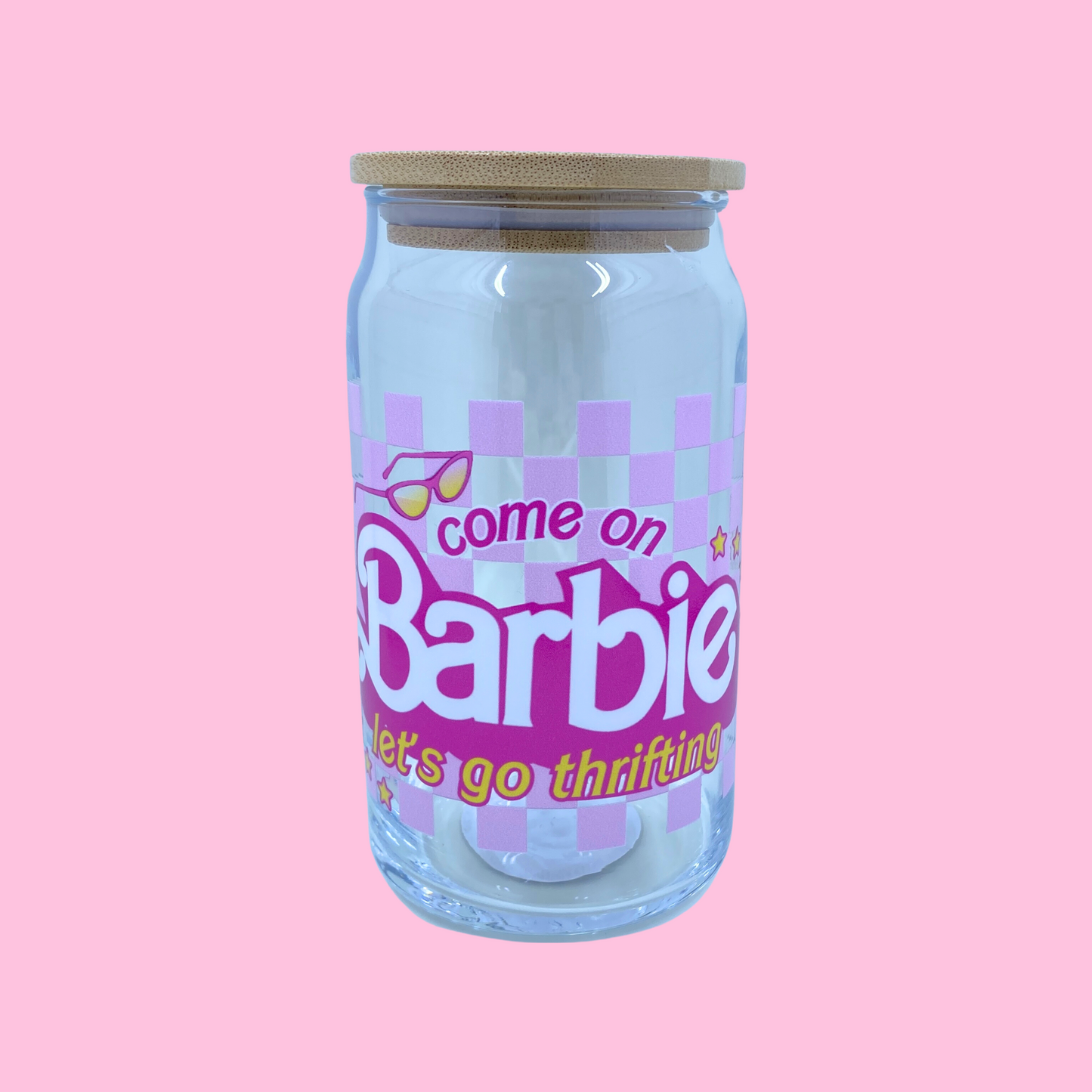 Come on Barbie, Let's Go Thrifting - Glass Can Cup - 473ml