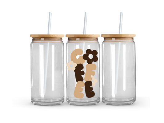 Coffee Neutral Glass Can Cup - 473ml