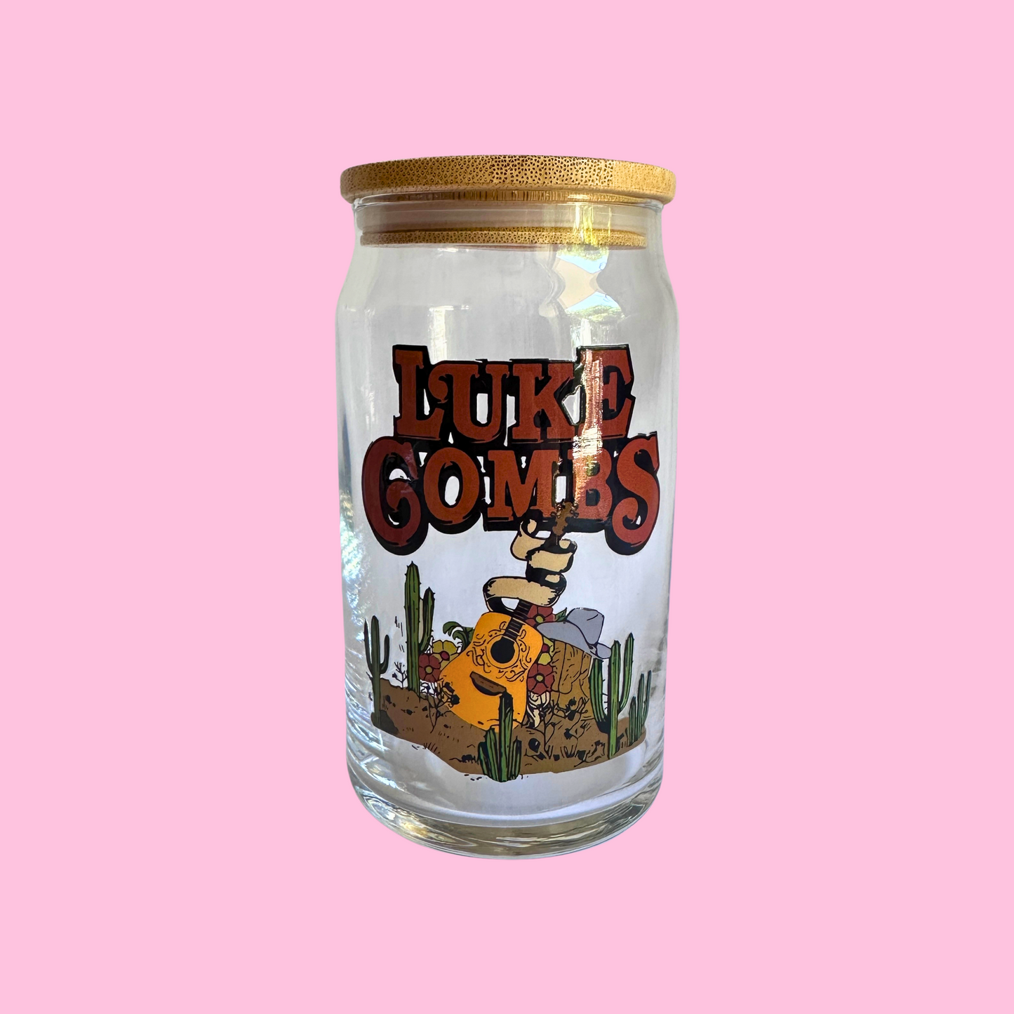 Luke Combs Glass Can Cup - 473ml