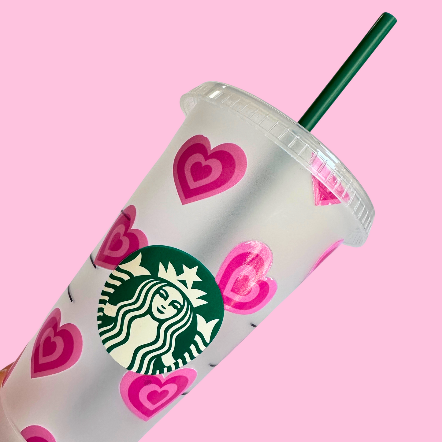 Retro Pink Heart SB Tumbler - Large 710ml