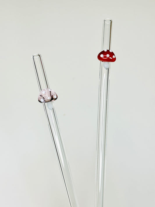 Mushroom Glass Straws