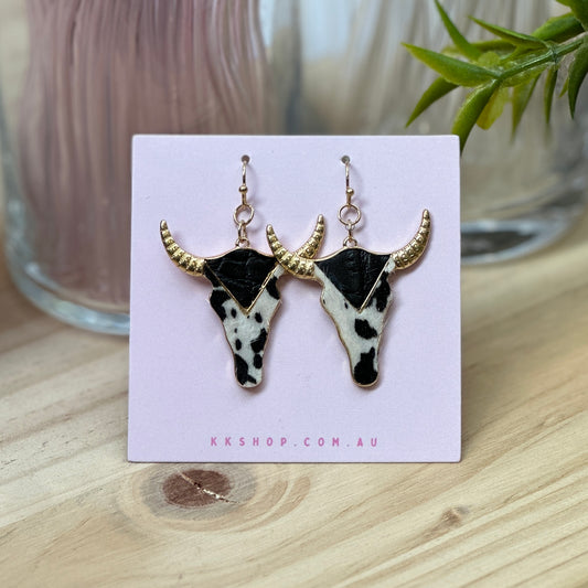 Cowhide Dangle Earrings