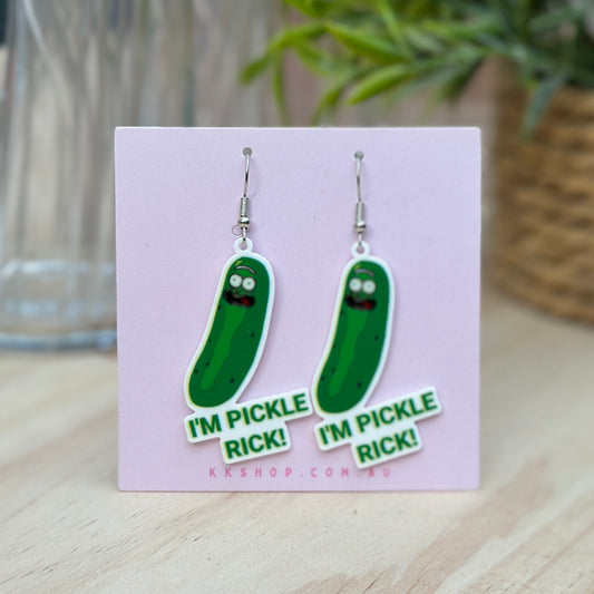 Pickle Rick Earrings