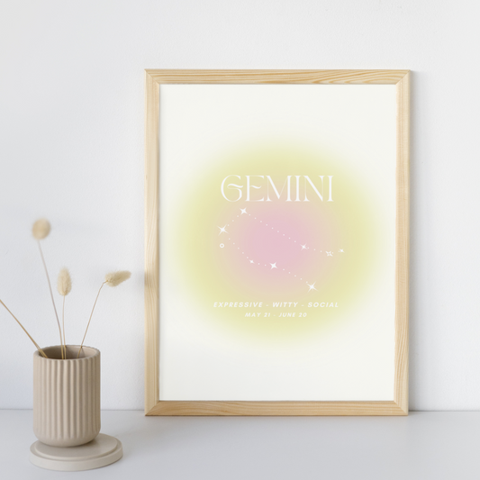 Gemini - A3 Zodiac Print