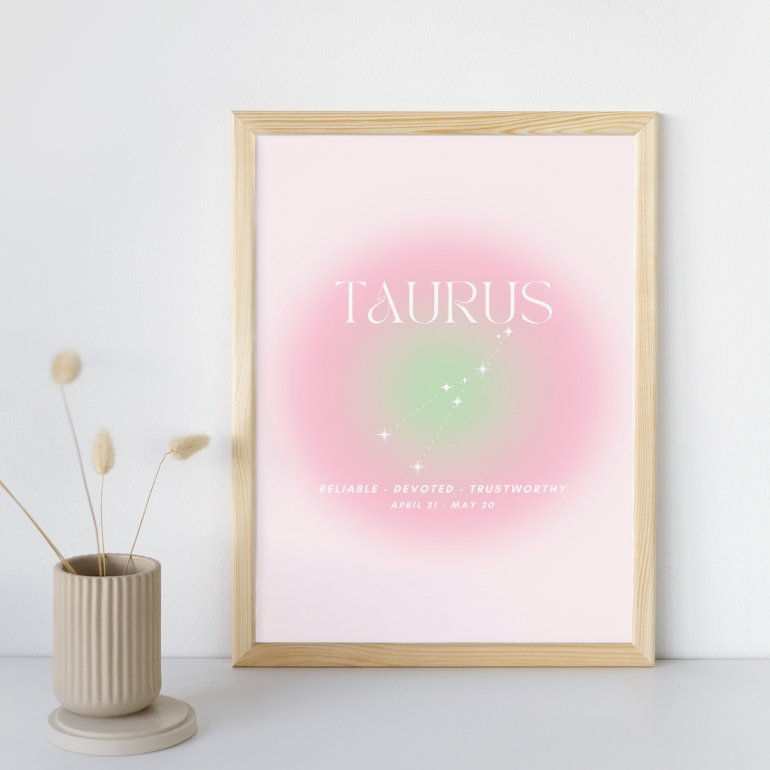 Taurus - A3 Zodiac Print