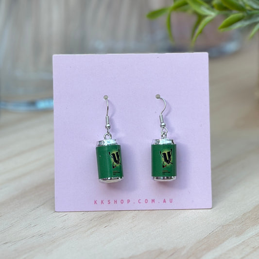 Green V Earrings