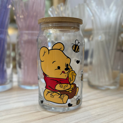 Winnie the Pooh Glass Can Cup - 473ml