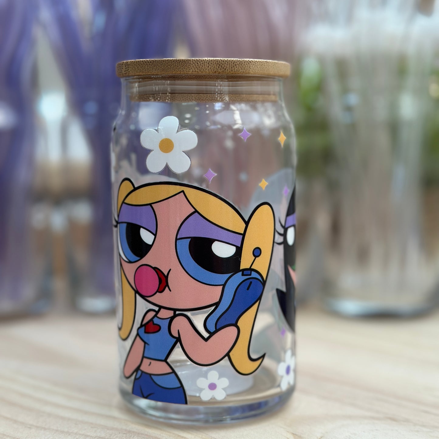 Nostalgic 90's Girls Glass Can Cup - 473ml