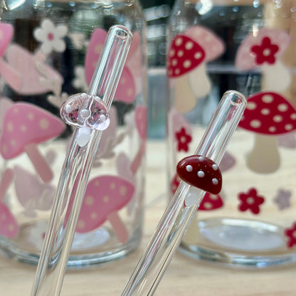 Mushroom Glass Straws