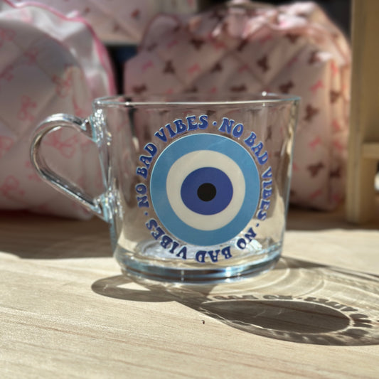 No Bad Vibes Glass Mug