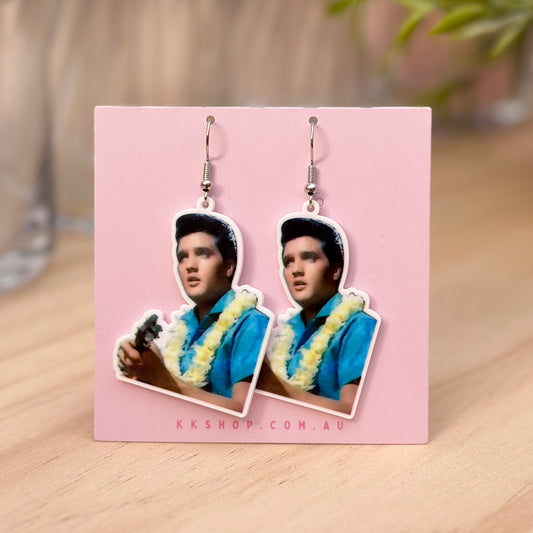 Hawaiian Elvis Earrings