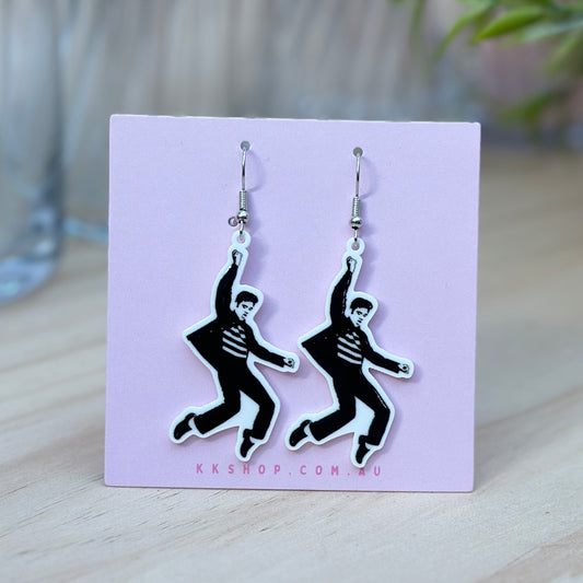 B&W Elvis Earrings