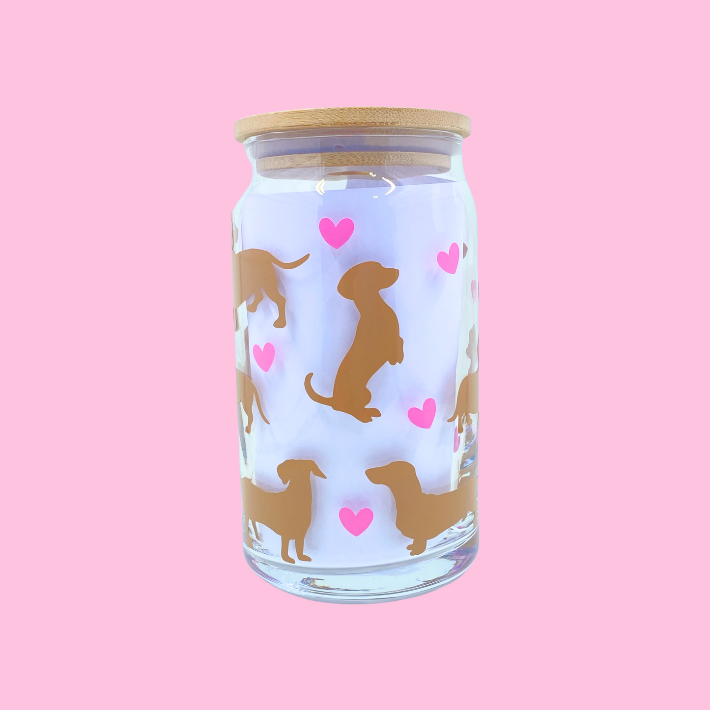 Dachshund Glass Can Cup - 473ml