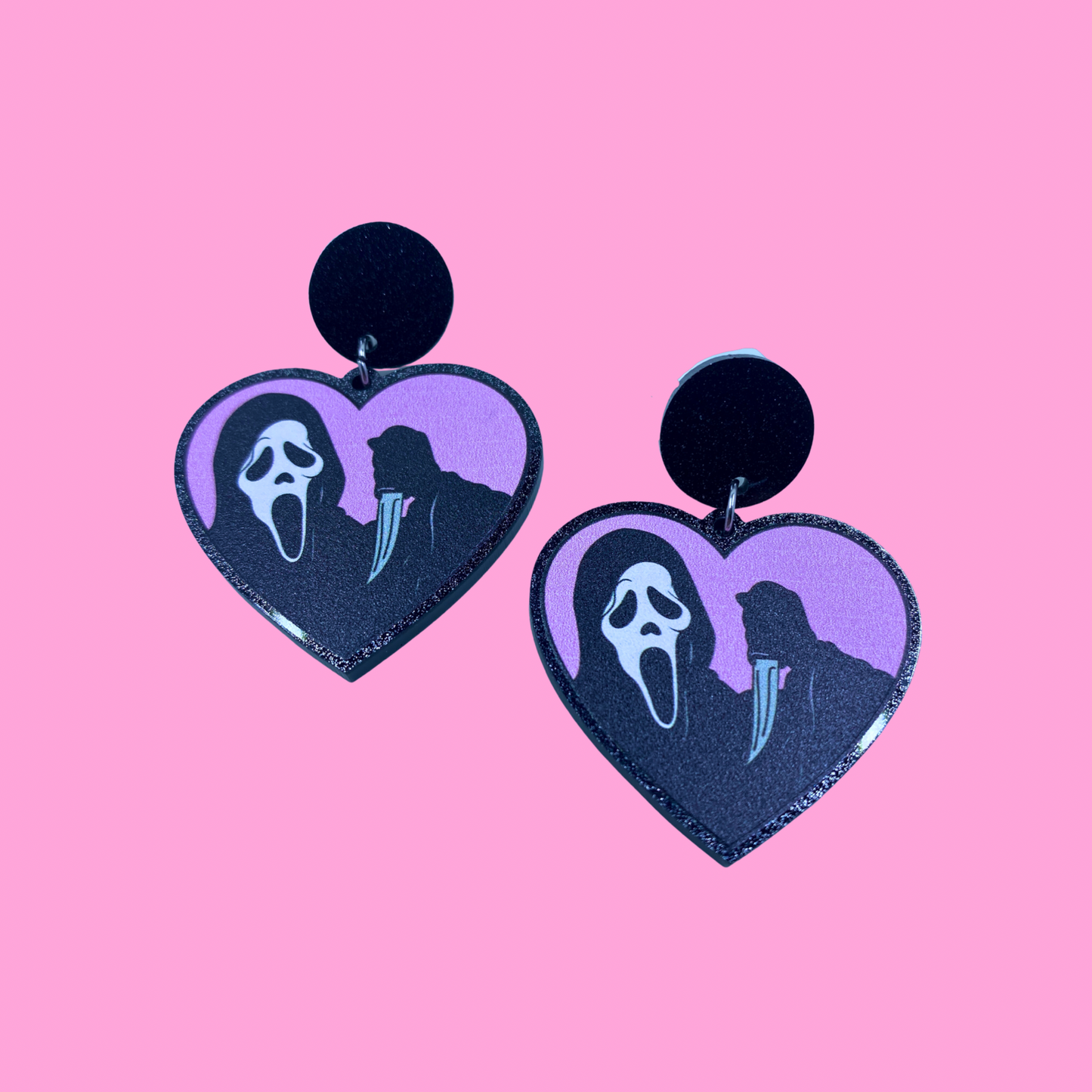 Ghostface Heart Earrings