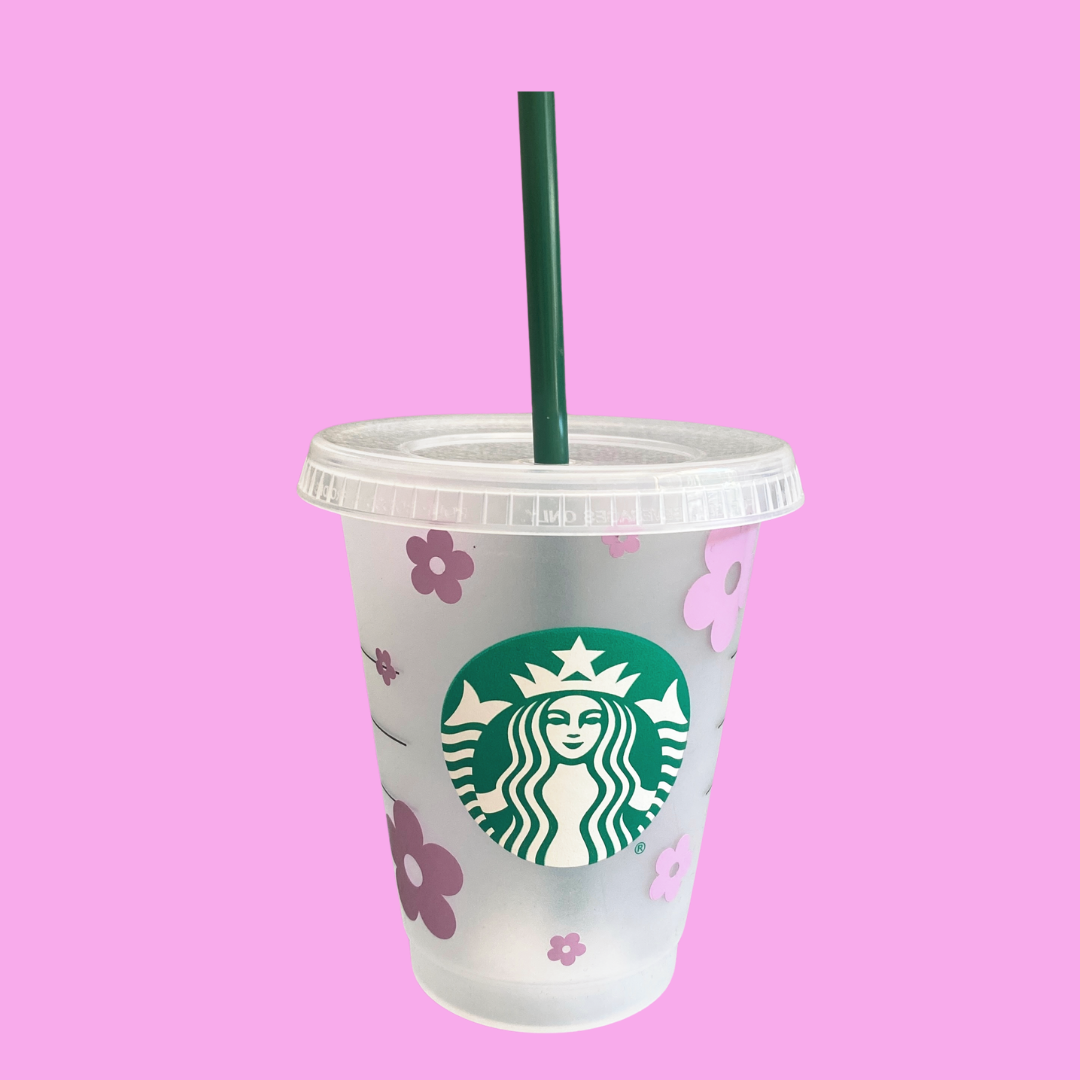 Starbucks Small Tumbler - 470ml - Flower Design - Multiple colours available