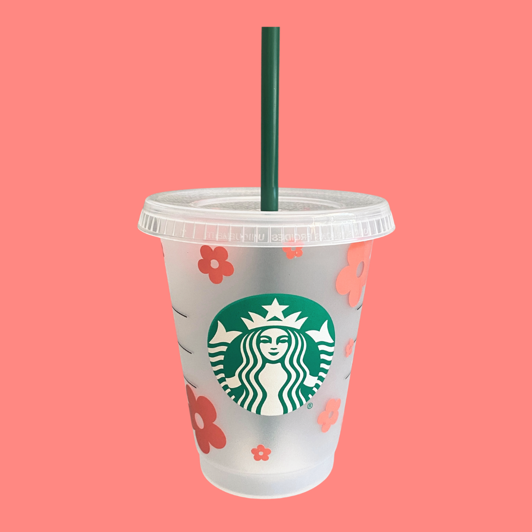 Starbucks Small Tumbler - 470ml - Flower Design - Multiple colours available