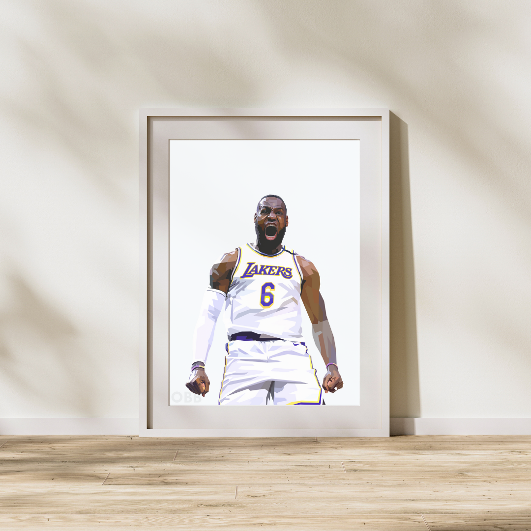 Lebron James Celebration Artwork