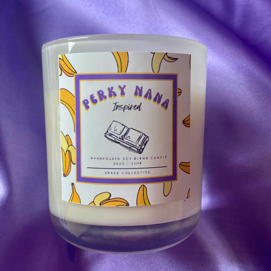 Perky Nana Inspired Jar Candle - Banana Choc Scented